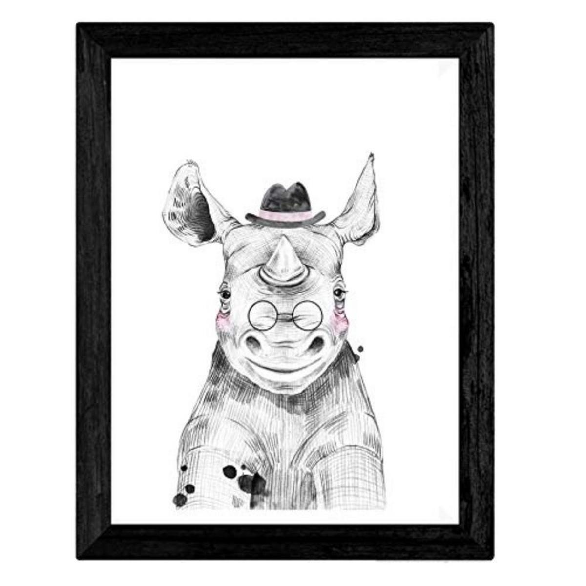 POSTER Set mit 4 Filmen der lustigen Kindertiere A4 Rahmenlos - Klar, Papier (29.7/3cm) - Nacnic