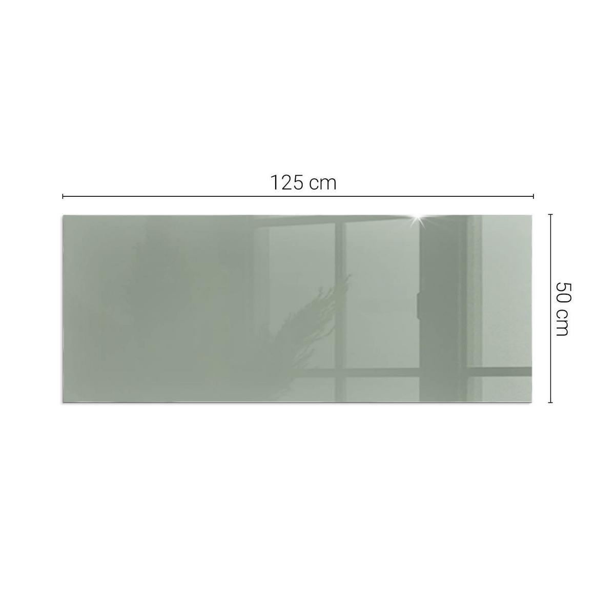 GLASPLATTE für Kamin 125x50 cm - Grün, Glas (125/50/0.4cm) - TULUP