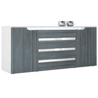 SIDEBOARD Sintra Avola-Anthrazit / Weiß Hochglanz - Anthrazit, Holzwerkstoff (166/72/35cm) - Vladon