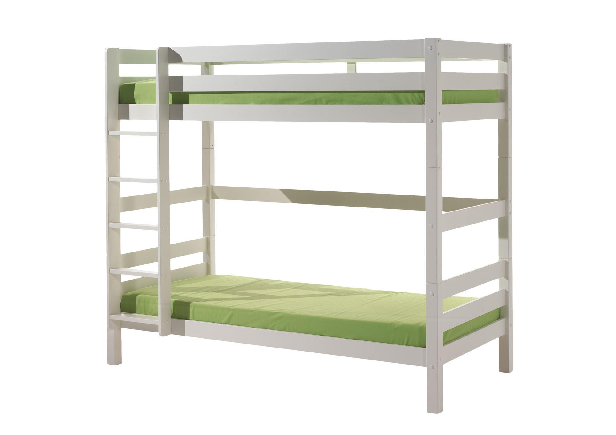 ETAGENBETT Karolina 210x182x105 aus Massivholz in Weiß - Weiß, Holz (90/200cm) - 58aufmkessel