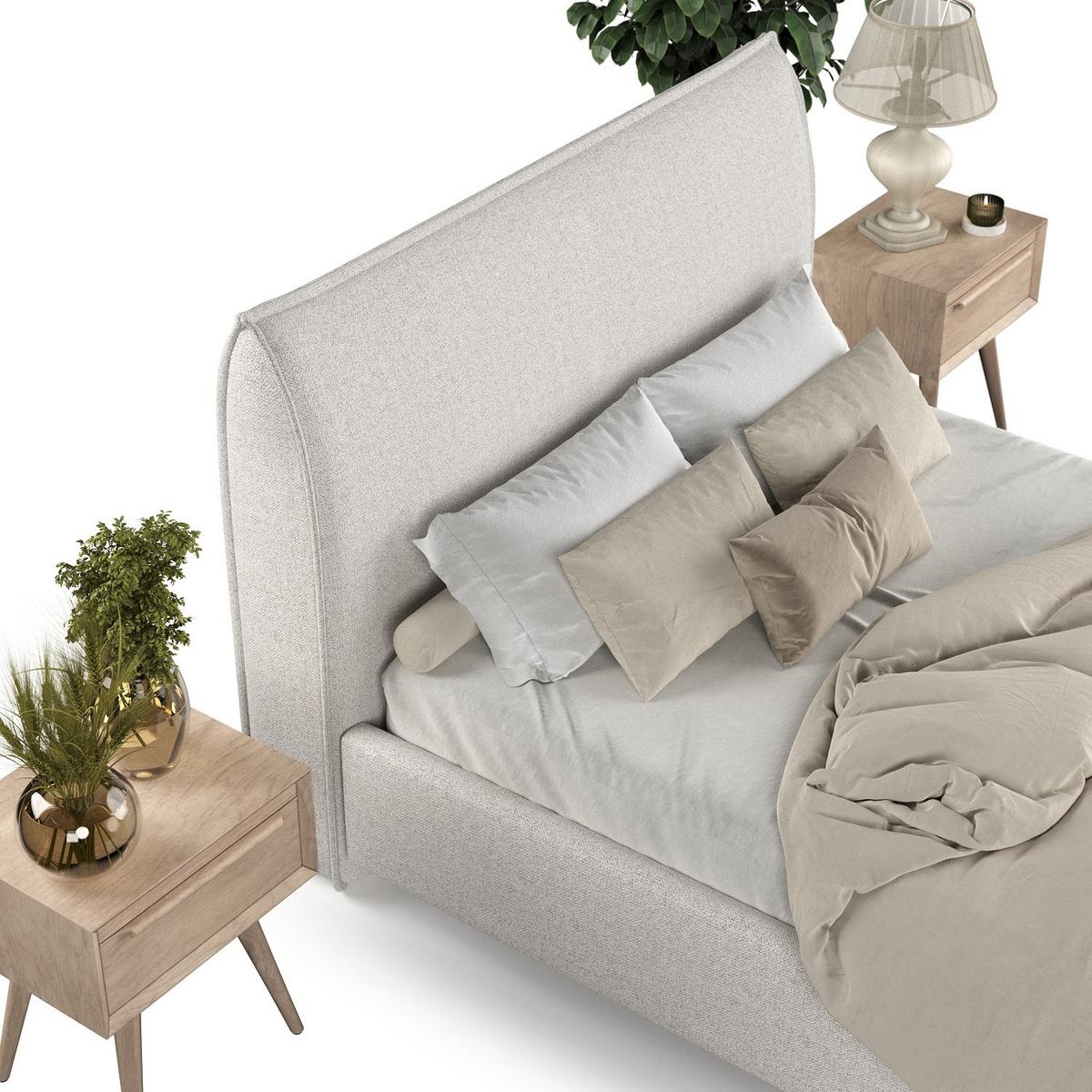 POLSTERBETT Mira 120/200 cm Hellbeige im Riva Stoff - Beige/Naturfarben, Holz/Holzwerkstoff (120/200cm) - AltaBeds