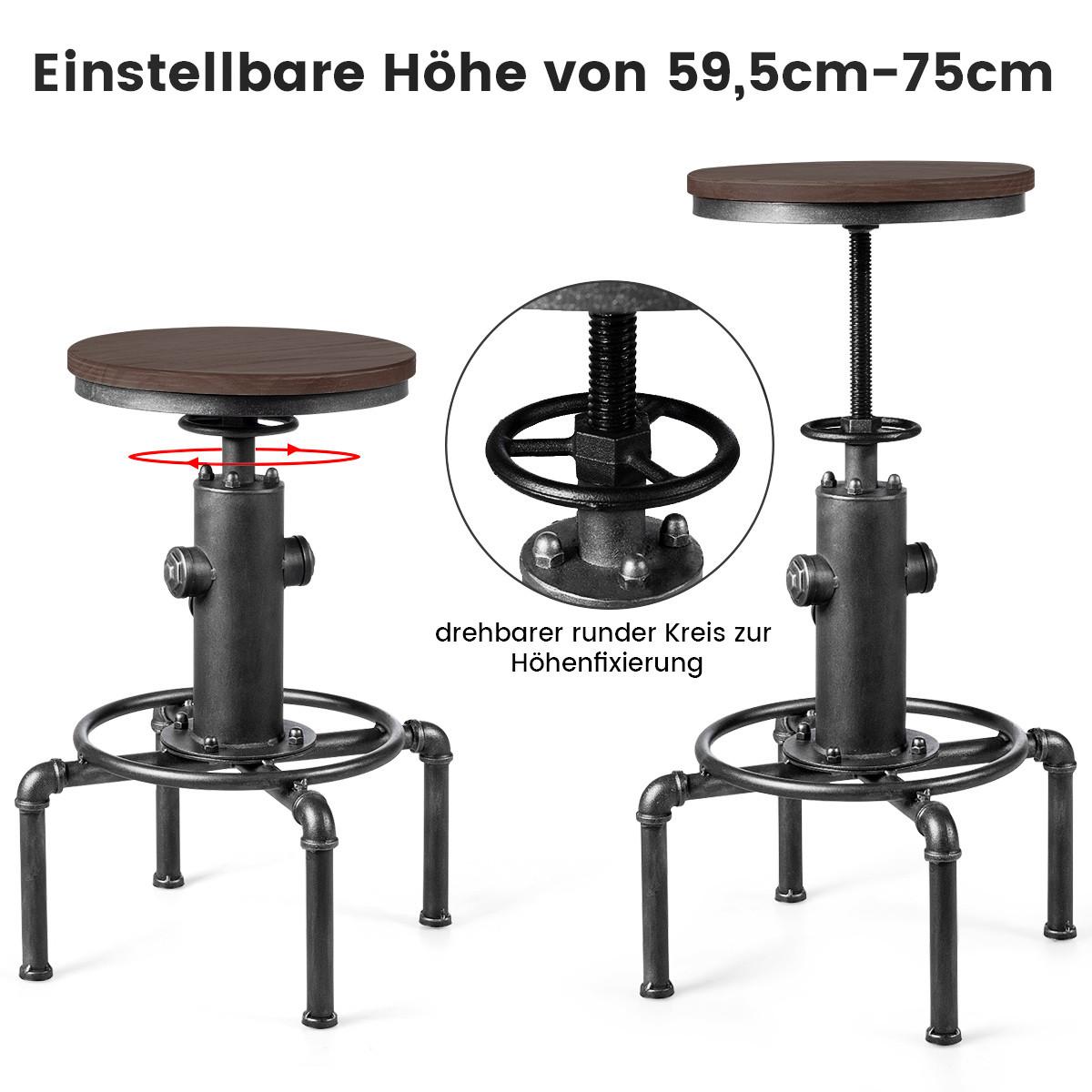 ESSZIMMERSTUHL Barstuhl Bronzed - Bronzefarben, Metall (44/75/44cm) - COSTWAY