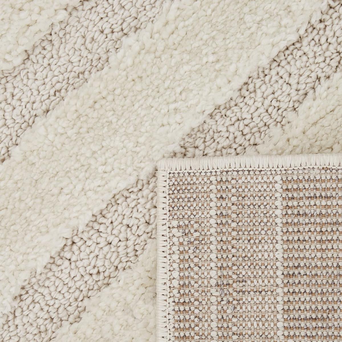HOCHFLORTEPPICH, mit Struktur, Creme, 120 x 160 cm - Beige, Textil (120/160cm) - KADIMA DESIGN