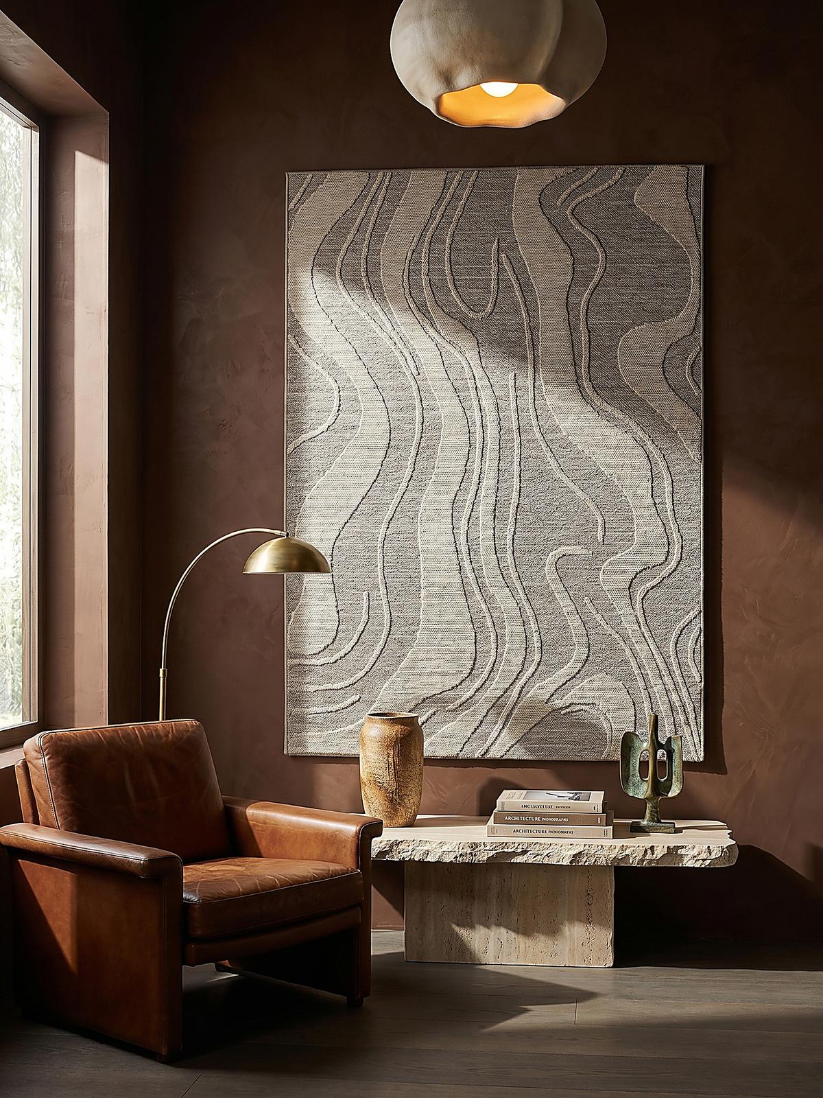 TEPPICH Waschbar LEAM, abstrakt, Grau, 200 x 310 cm - Grau, Textil (310/200cm) - KADIMA DESIGN