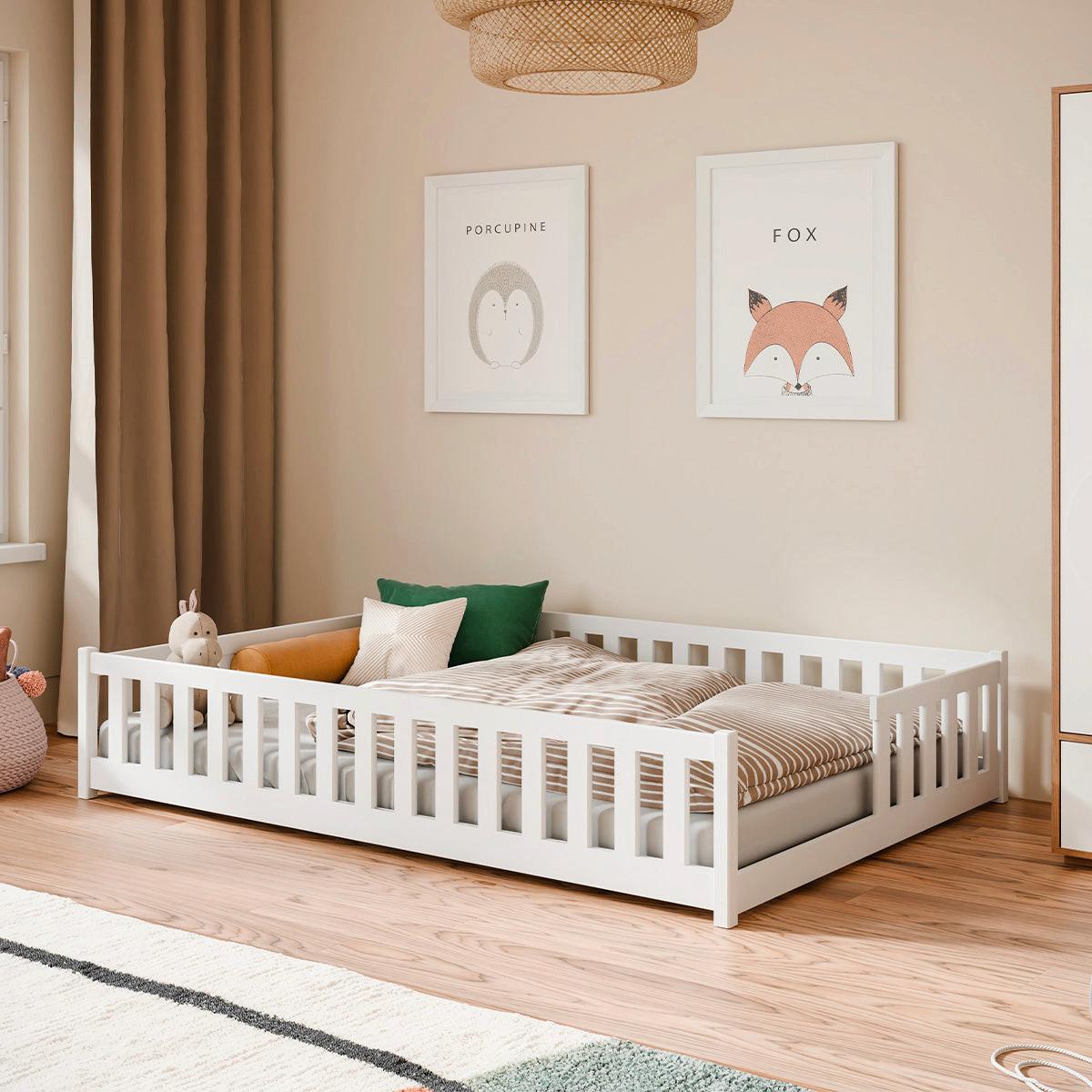 BETT 140/200 Théa Weiß - Weiß, Holz (140/200cm) - Petits-meubles