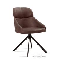 ESSZIMMERSTUHL (8er-Set) Deanna 52x82x63 Schwarz/Braun - Schwarz/Braun, Kunststoff (63/82/52cm) - 58aufmkessel