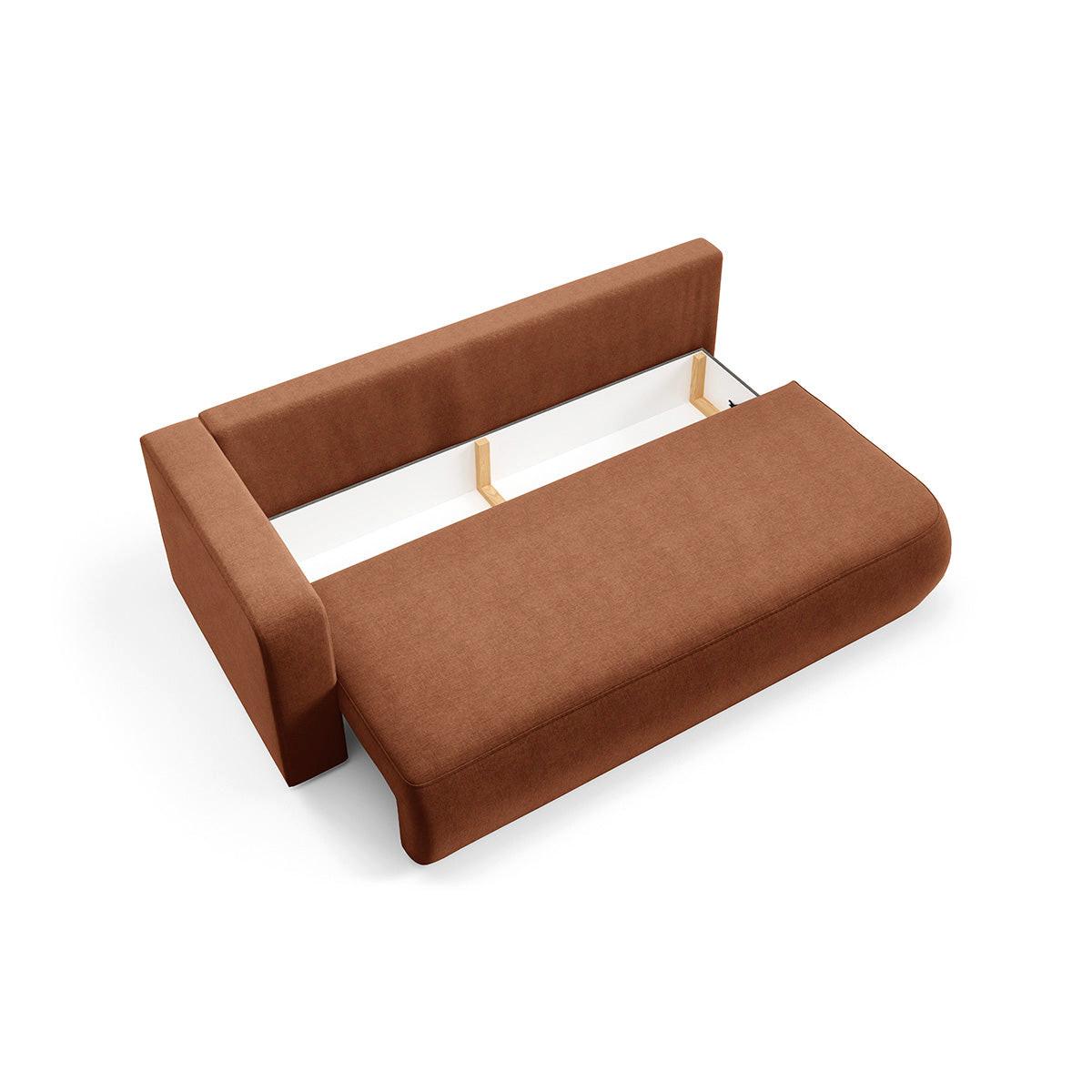 SOFA Antonio 3 Sitzplätze Terracotta - Terracotta, Holz (228/82/106cm) - Petits-meubles
