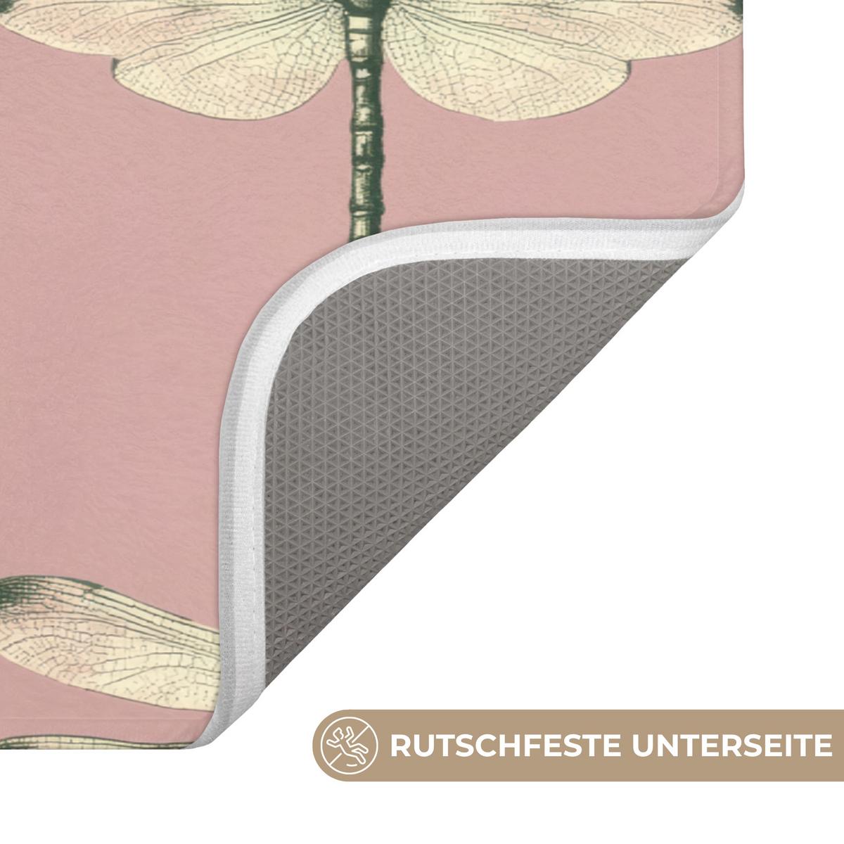 BADEMATTE Lillibells - Muster - Rosa 120x60 cm - Rosa, Textil (120/60cm) - OnlyWow
