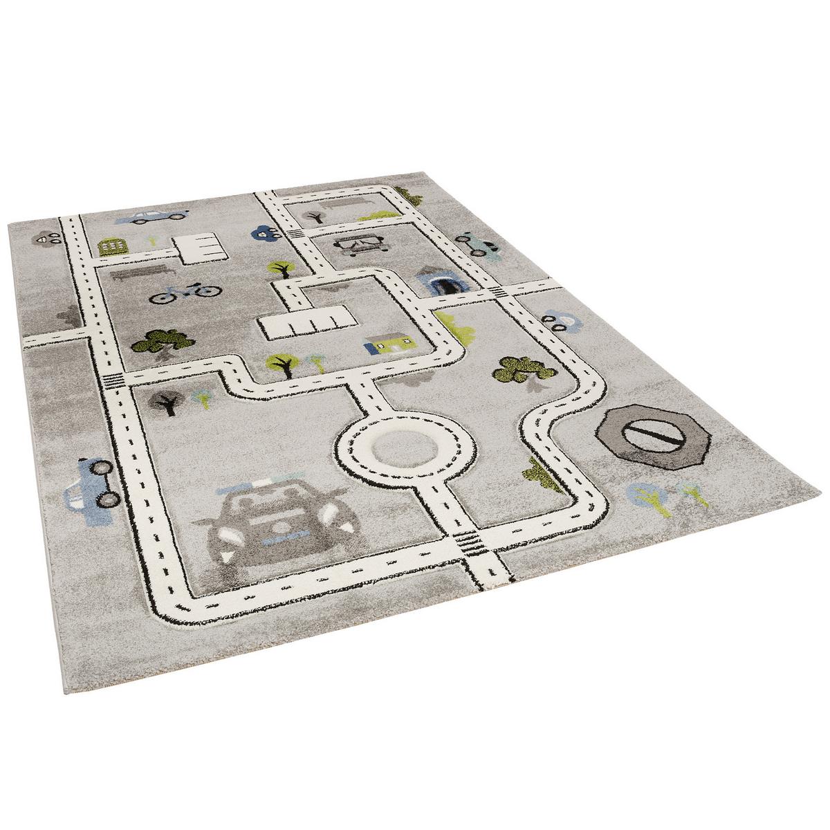 KINDER TEPPICH MAUI KIDS STRASSEN - Grau, Textil (80/160cm) - Pergamon