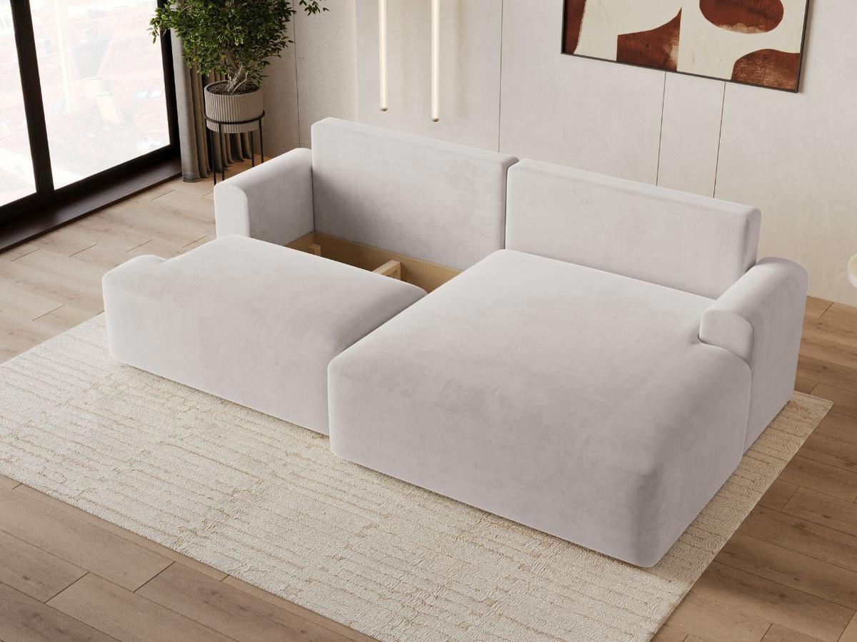 ECKSOFA Serene Grau Links - Grau, Holz/Textil (259/145cm) - Graingold