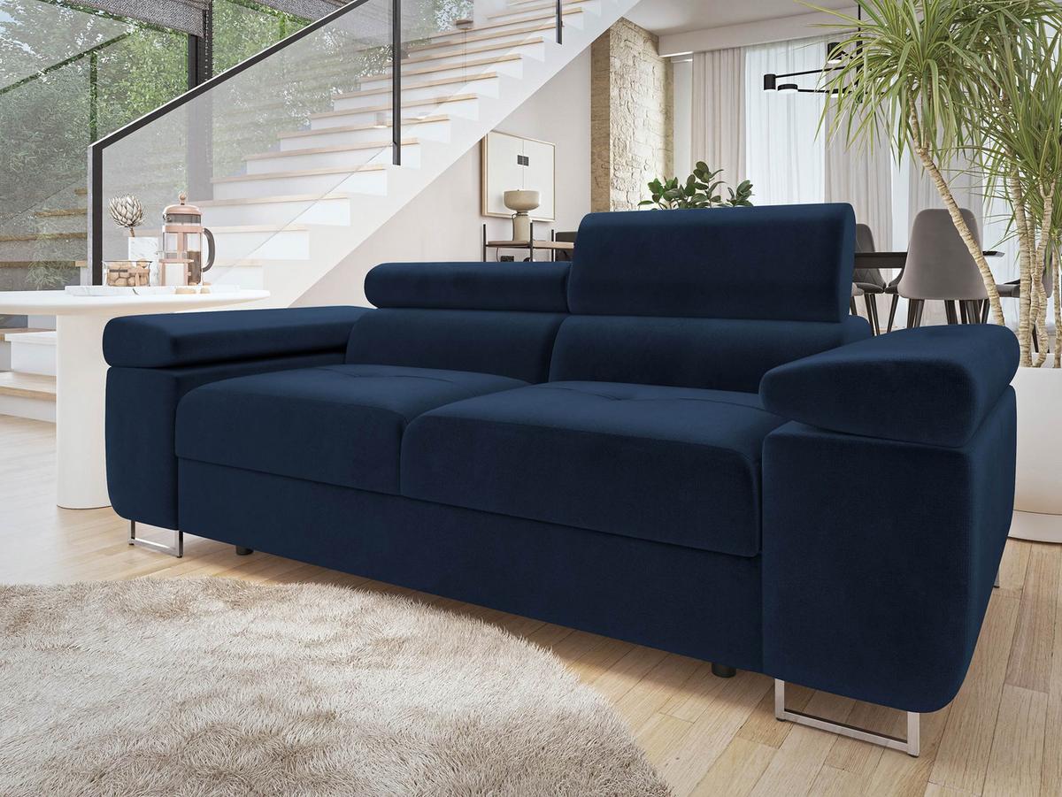 SOFA Torezio 2 - Blau, Holz/Textil (198/90/102cm) - MIRJAN24