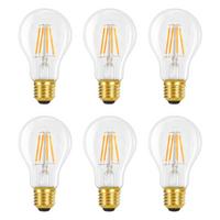 LED-LEUCHTMITTEL Alvira II 10.5/6/6cm(6er-set) - Transparent, Glas (6/6cm) - Nettlife