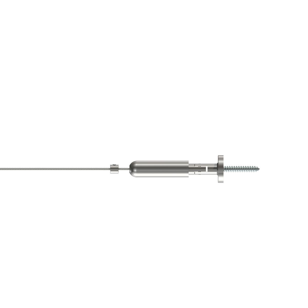 SEILSPANNGARNITUR / SEILSPANNER SET Davis 500 cm Seil, Vernickelt - Silberfarben, Metall (2.5/2.5/5cm) - INTERDECO