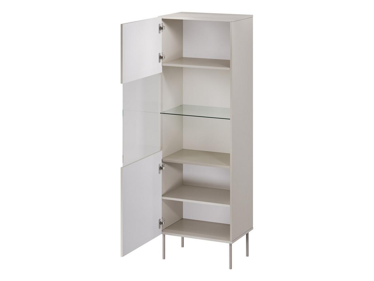 VITRINE Isla 60 - Schwarz, Holzwerkstoff/Metall (60/180/42cm) - MIRJAN24