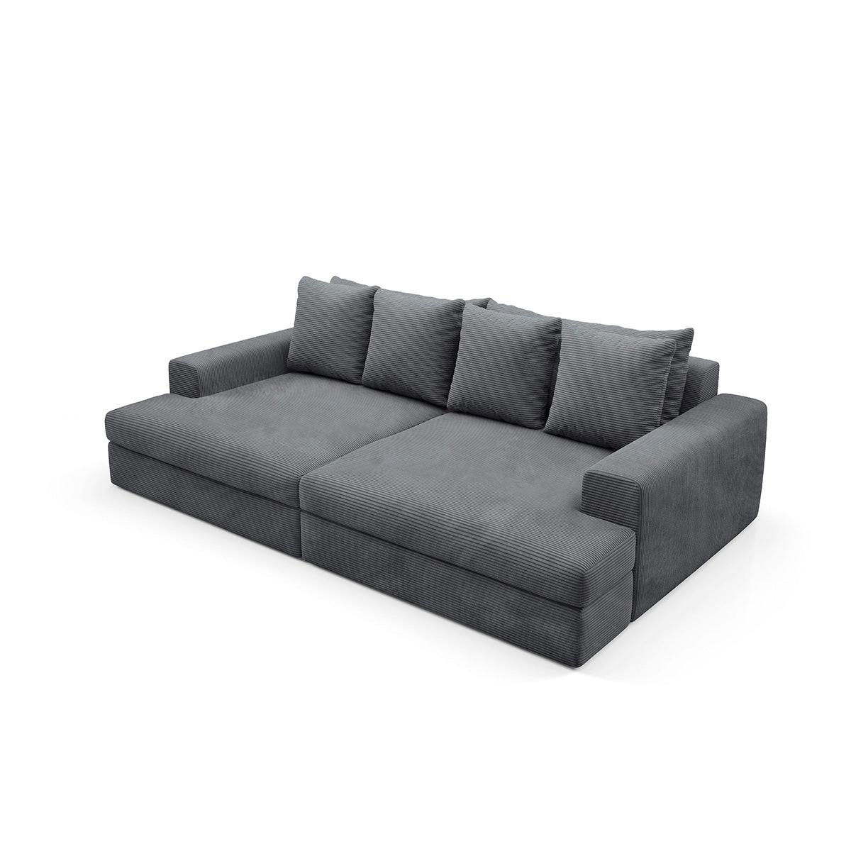 SOFA Paola 3 Sitzplätze Grau - Grau, Holz (272/86/167cm) - Petits-meubles