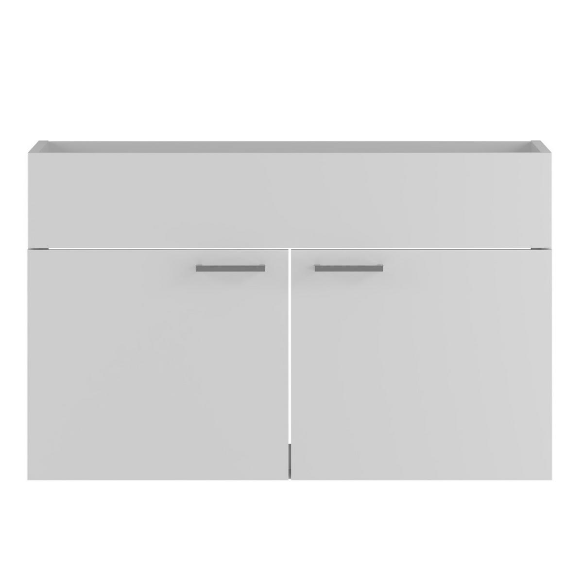 WASCHBECKENUNTERSCHRANK Colorado 2 Schubladen Weiß Matt - 80 x 46 x 52 cm - Weiß, Holz (80/52/46cm) - Badplaats