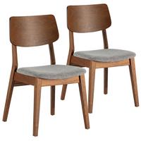 STUHL-SET 2 Susi Walnussfarbe, Massivholz - Walnussfarben, Holz (49/82/52cm) - VS Venta-stock