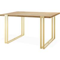 ESSTISCH Stella rechteckig ausziehbar, Craft Eiche 160-260/90/76 cm - Eiche Wotan/Goldfarben, Holzwerkstoff/Metall (90/260/76cm) - WFL GROUP