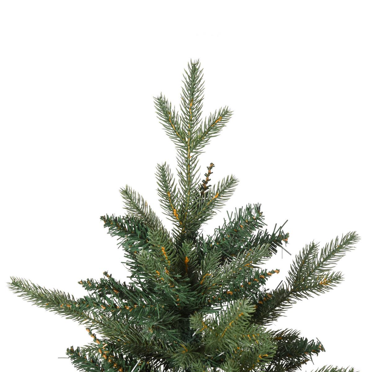 WEIHNACHTSBAUM 1,5 m Christbaum Kunsttanne 946 Zweige Metallfuß kunststoff Weiß - Grün, Kunststoff (150cm) - HOMCOM