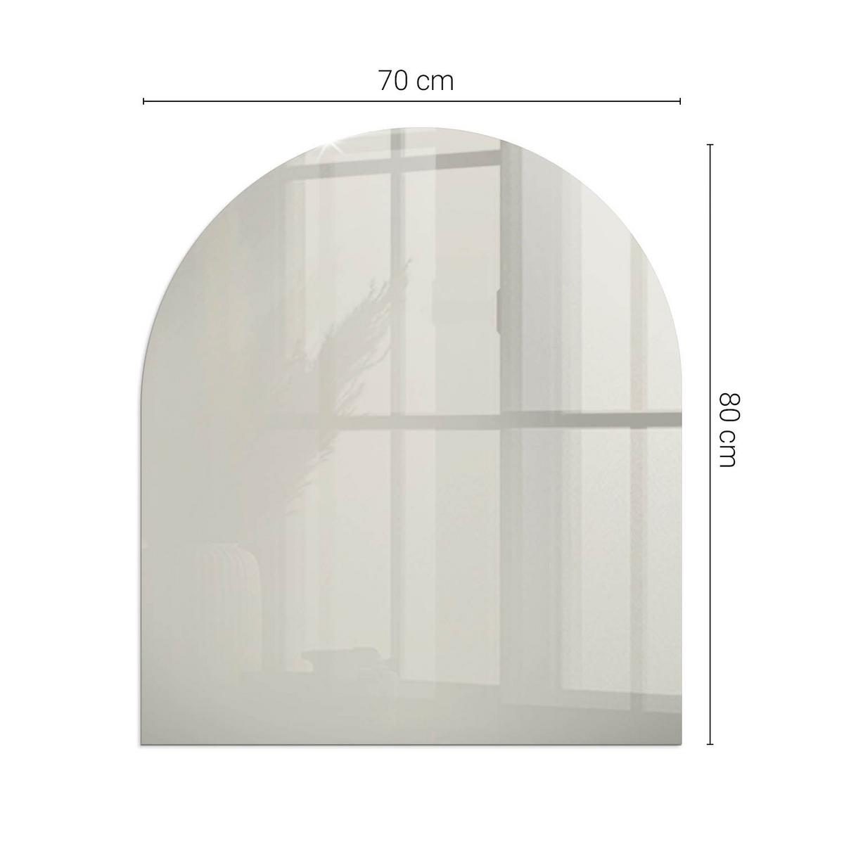GLASPLATTE für Kamin 80x70 cm - Creme, Glas (80/70/0.4cm) - TULUP
