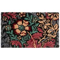 FUSSMATTE Bunt 45/75 cm Blume Kokosfasern Illiamna - Multicolor, Textil (45/75cm) - Beliani