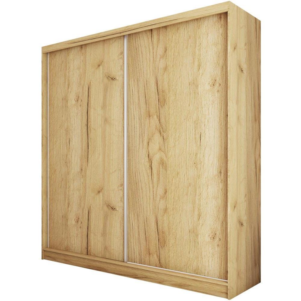SCHWEBETÜRENSCHRANK Mario 200/216/61 eiche Artisan - Eiche Artisan, Holzwerkstoff (200/216/61cm) - Beautysofa
