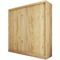 SCHWEBETÜRENSCHRANK Mario 200/216/61 eiche Artisan - Eiche Artisan, Holzwerkstoff (200/216/61cm) - Beautysofa