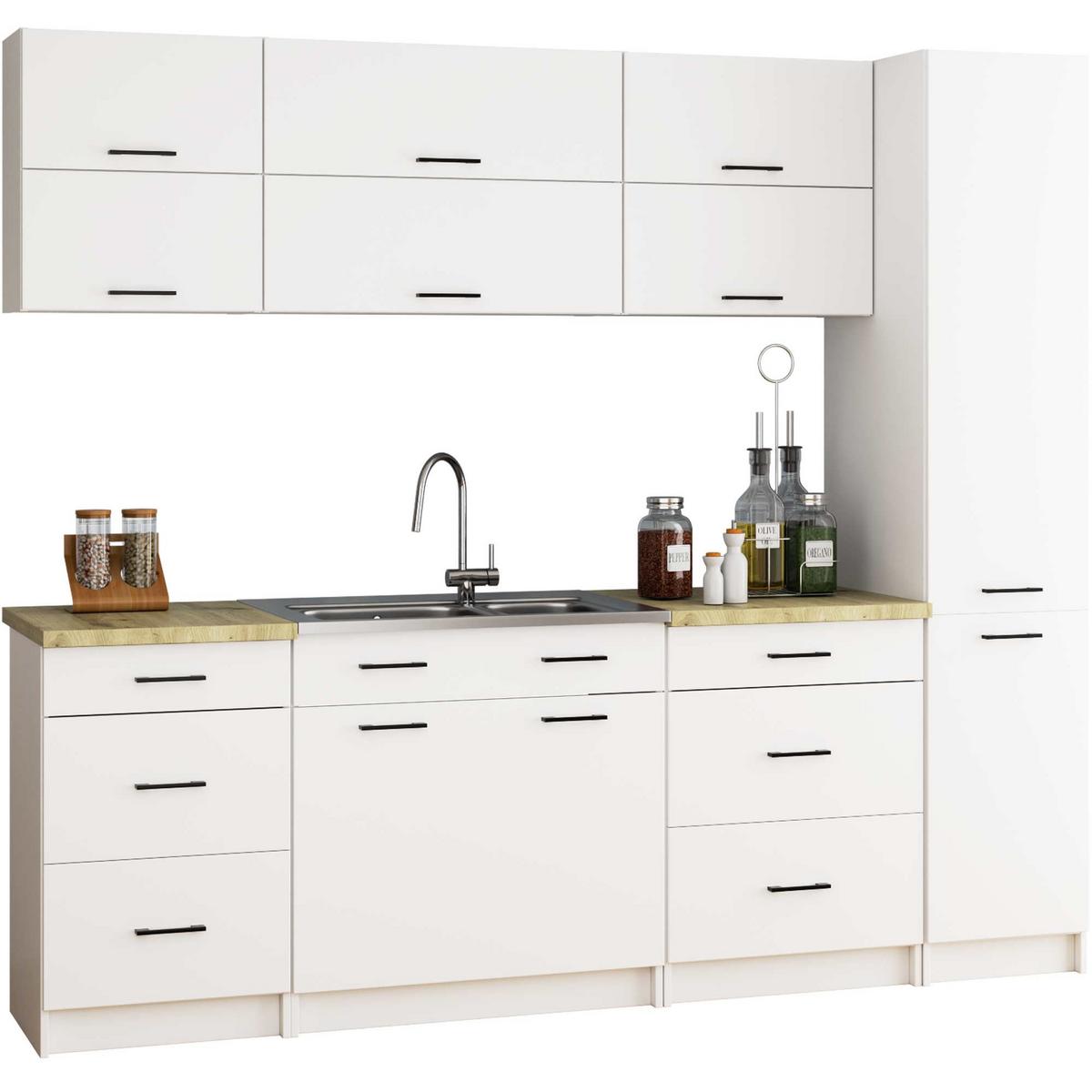 HOCHSCHRANK Weiß, Weiß 205/40/57 - Weiß, Holzwerkstoff (40/205/57cm) - RAUMHIRSCH FURNITURE