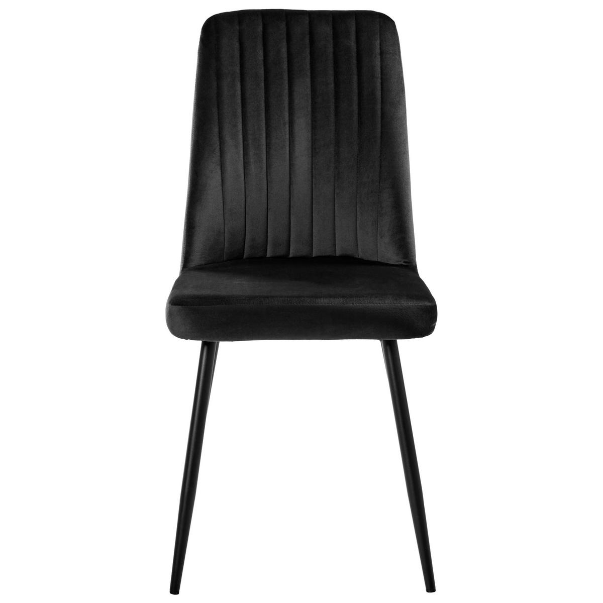 ESSZIMMERSTUHL 4er-Set Schwarz Kirby - Schwarz, Textil (47/91/49cm) - Beliani