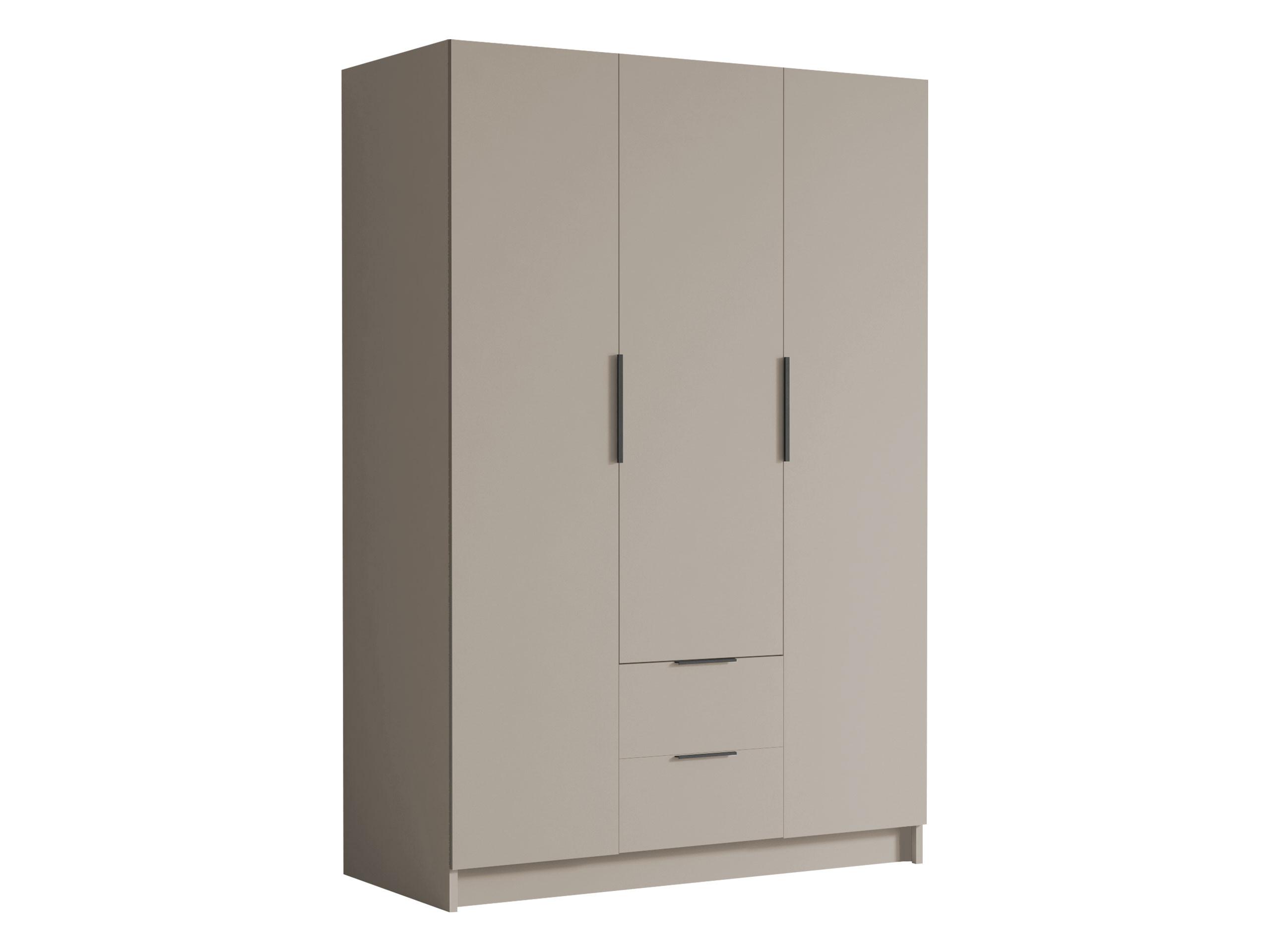 KLEIDERSCHRANK Calwi I - Kaschmir/Schwarz, Holzwerkstoff/Kunststoff (150/216/60cm) - MIRJAN24