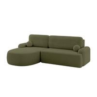 ECKSOFA mit Schlaffunktion und Bettkasten LIRA-L - 264x172x89 Grün - Grün, Holzwerkstoff/Textil (264/172cm) - ALTDECOR