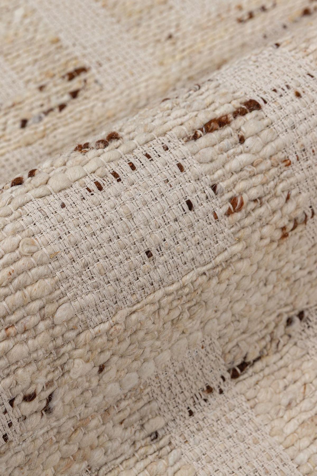 WOLLTEPPICH handgewebt ELIN, geometrisch, Natur, 140 x 200 cm - Beige, Textil (200/140cm) - KADIMA DESIGN