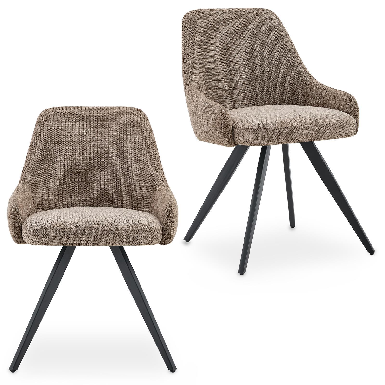 ESSZIMMERSTÜHLE VIGO 2er-Set greige - Greige, Textil (54/81/61cm) - IDIMEX