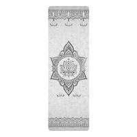 WANDGARDEROBE - Mandala Lotus Betonoptik 34/105 cm - Grau, Holzwerkstoff (34/105/1.6cm) - Bilderwelten