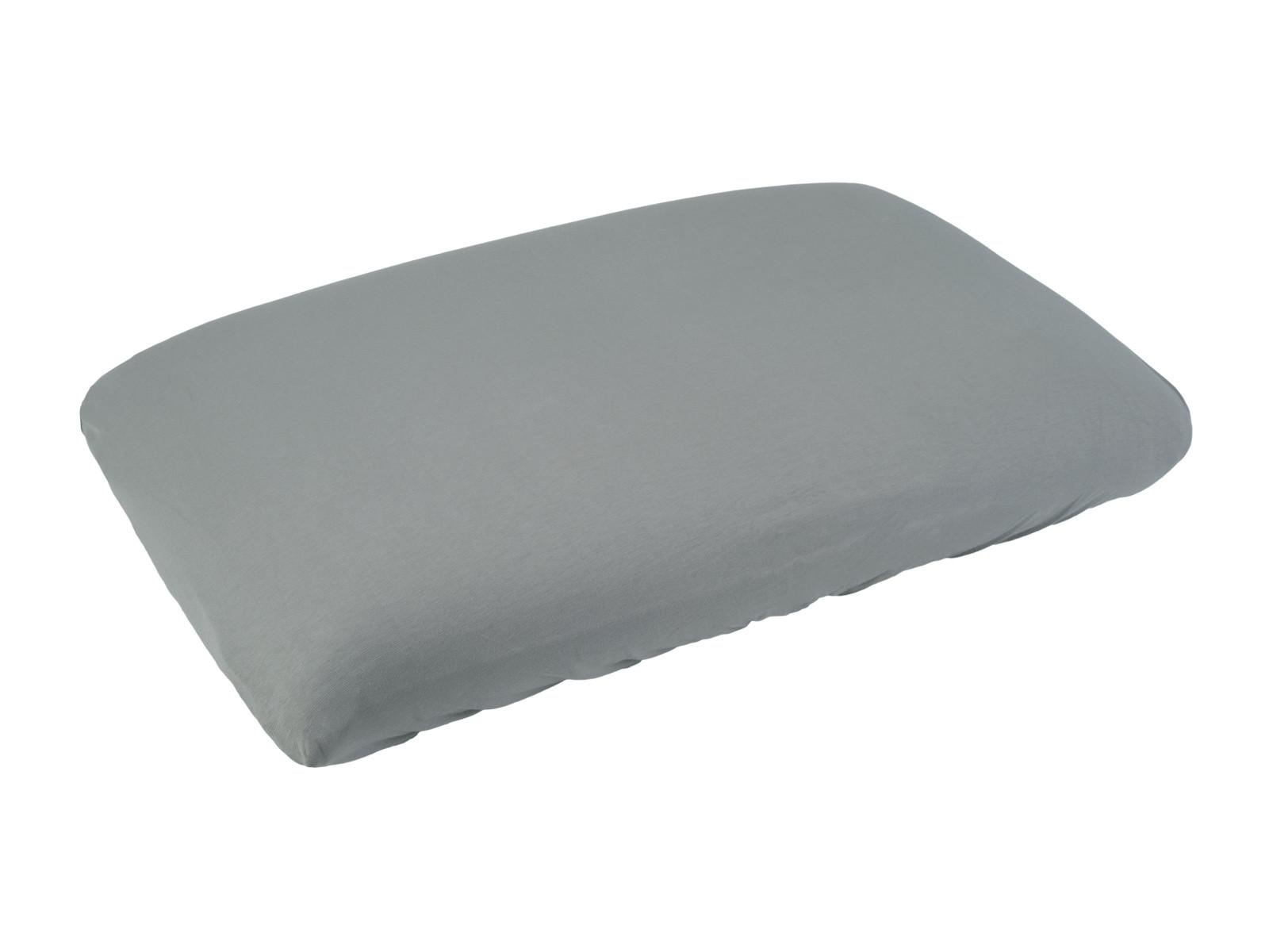 NACKENKISSEN-SPANNBEZUG BasicSoft Baumwoll-Jersey mit Elasthan silber-grau 40/70 cm - Grau, Textil (40/70cm) - beties Heimtextil