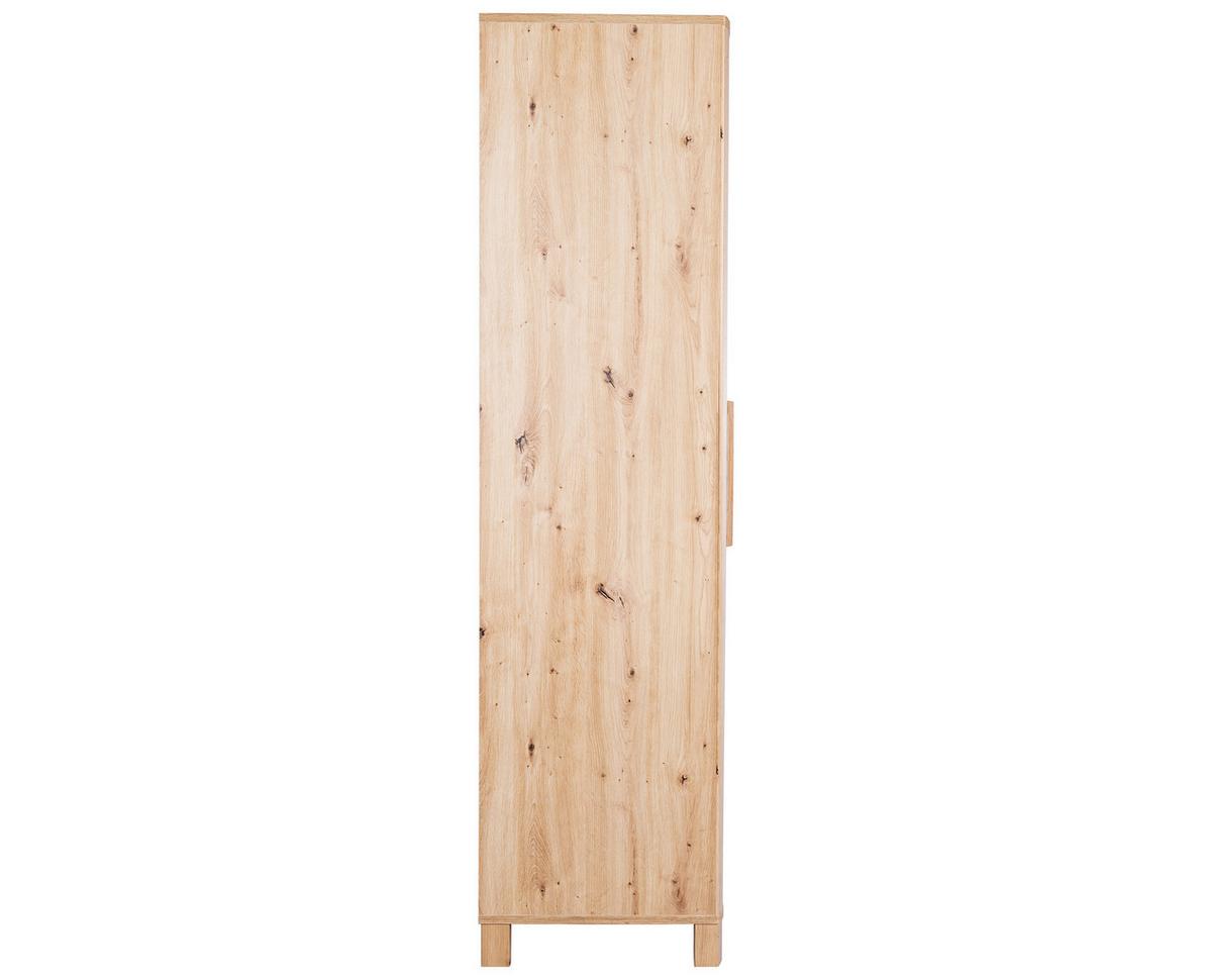 KLEIDERSCHRANK Marlon 130/195/51 cm Oak / Kreideweiß - Weiß/Eiche Artisan, Holzwerkstoff (130/195/51cm) - arthur berndt