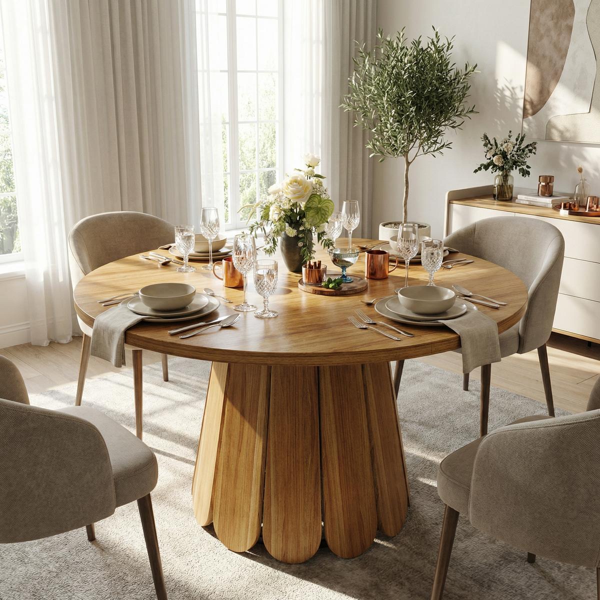ESSTISCH ausziehbar 118-158 cm Vintage Holzoptik - Weiß, Holzwerkstoff (118/118/76cm) - Urban Meuble