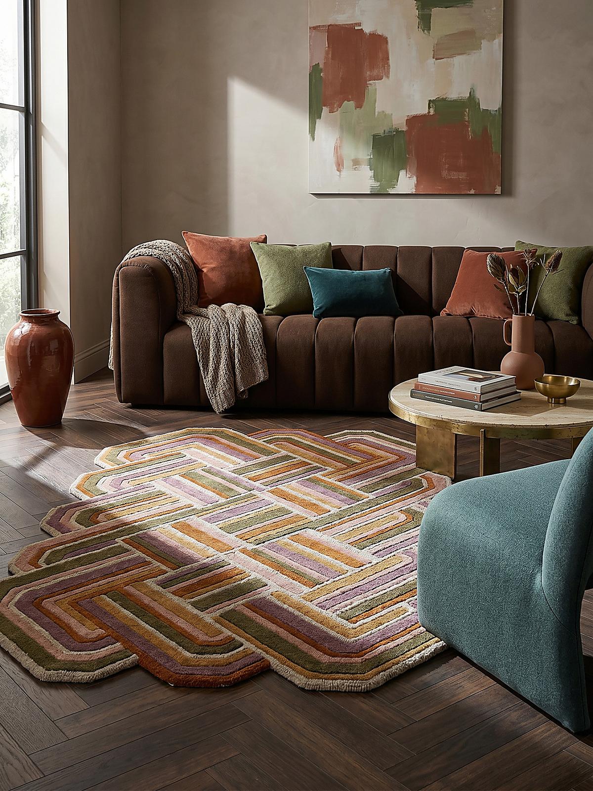 TEPPICH aus Wolle SOAR in Flieder, geometrisch, 160 x 230 cm - Rosa, Textil (230/160cm) - KADIMA DESIGN