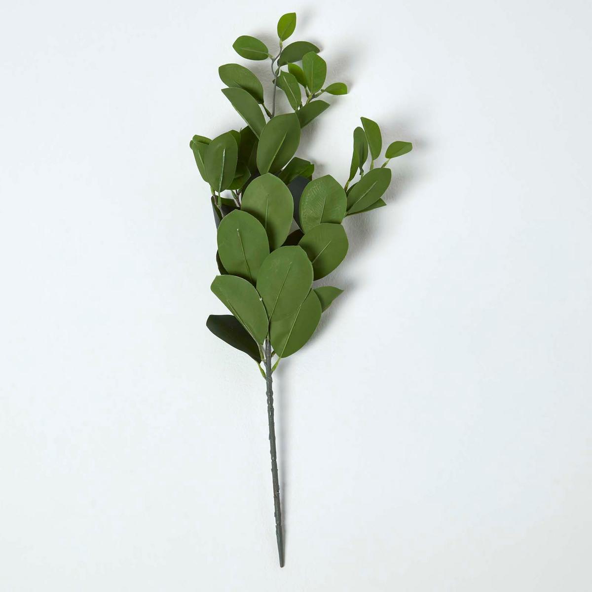 DEKOZWEIG Gummibaum, 58 cm - Grün, Kunststoff (58cm) - Homescapes