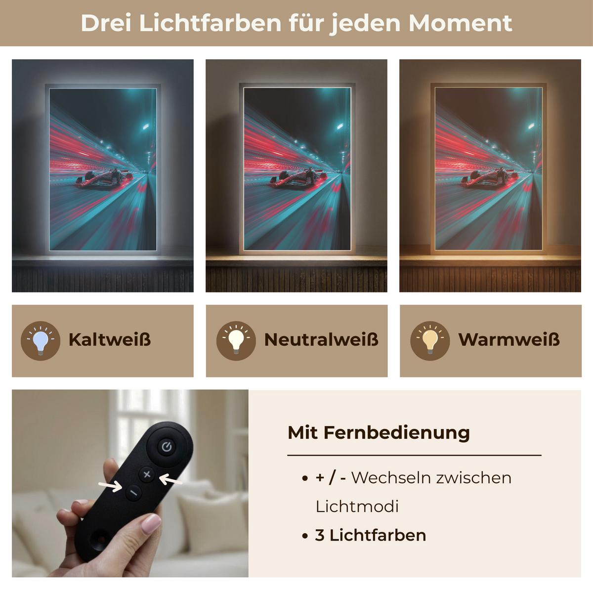 NACHTTISCHLAMPE MIT AKKU Rennwagen - Rot - Geschwindigkeit 40x60 cm - Türkis, Holzwerkstoff (8/40/60cm) - OnlyWow