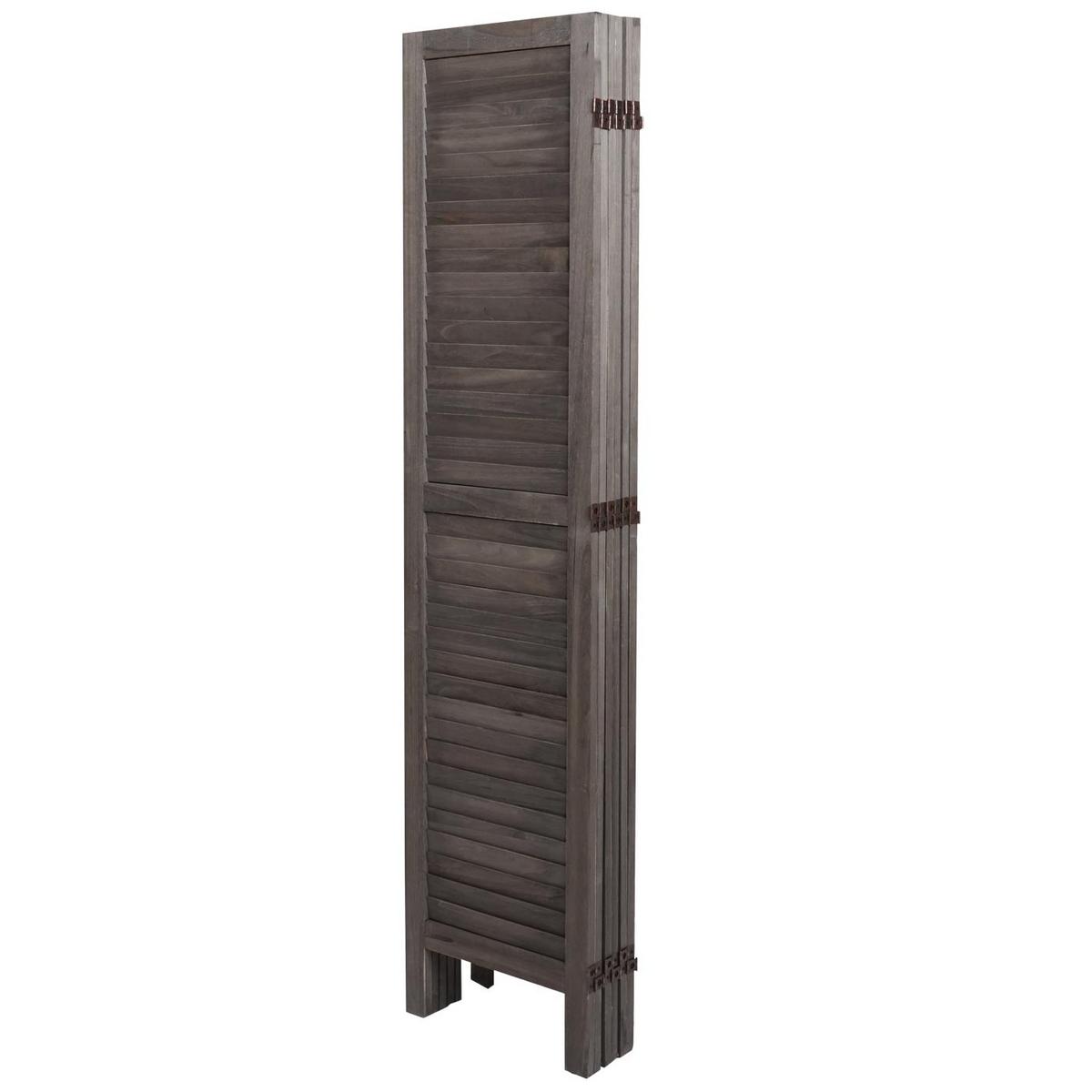 PARAVENT Grau, Braun - Braun/Grau, Holz (240/170/2cm) - MCW