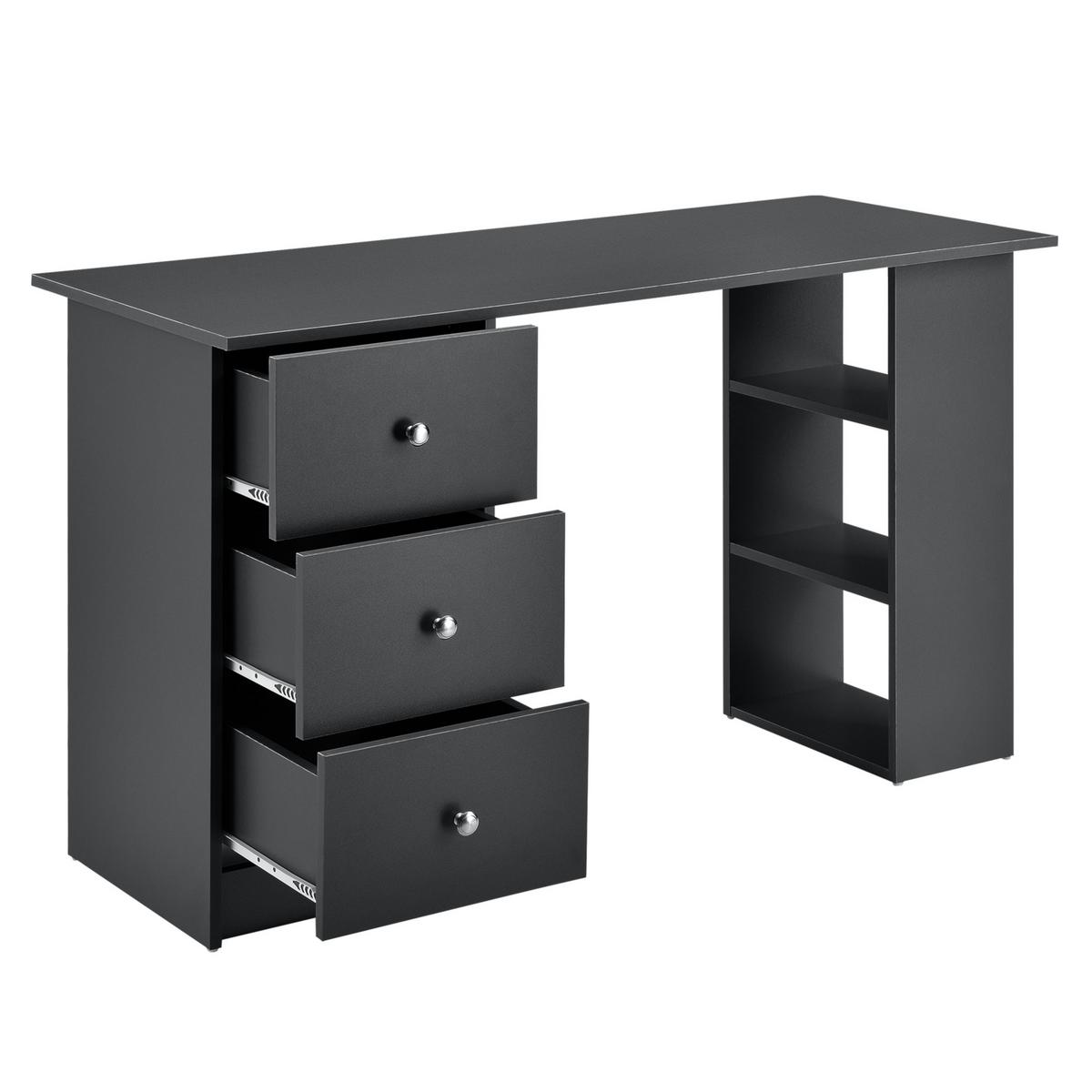 SCHREIBTISCH Lemberg - Dunkelgrau, Holzwerkstoff (49/120/72cm) - [en.casa]