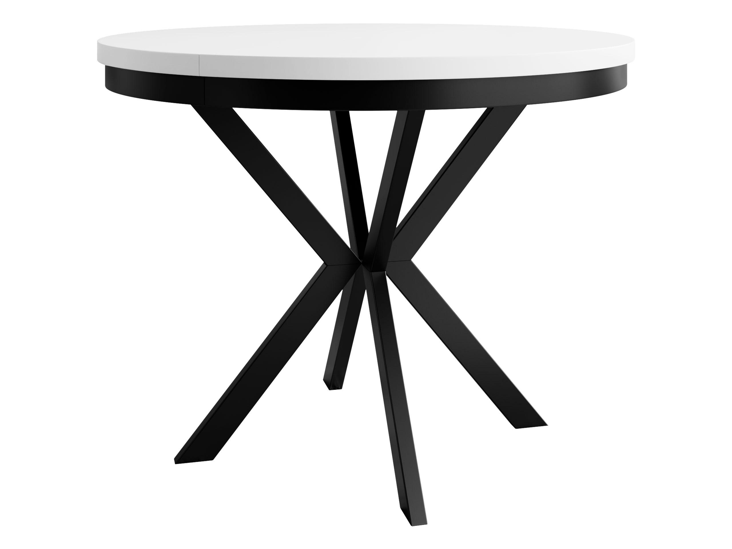 ESSTISCH ausziehbar Edder 120 - Schwarz/Weiß, Holzwerkstoff/Metall (120/120/76cm) - MIRJAN24