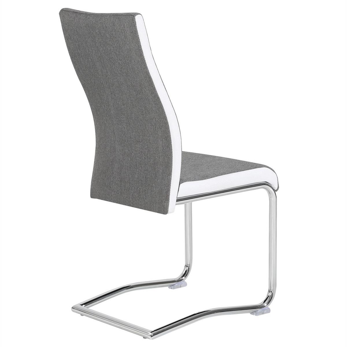 ESSZIMMERSTUHL ALBA 4er-Set grau/weiß - Weiß/Grau, Textil (44/98/54cm) - CARO-Möbel