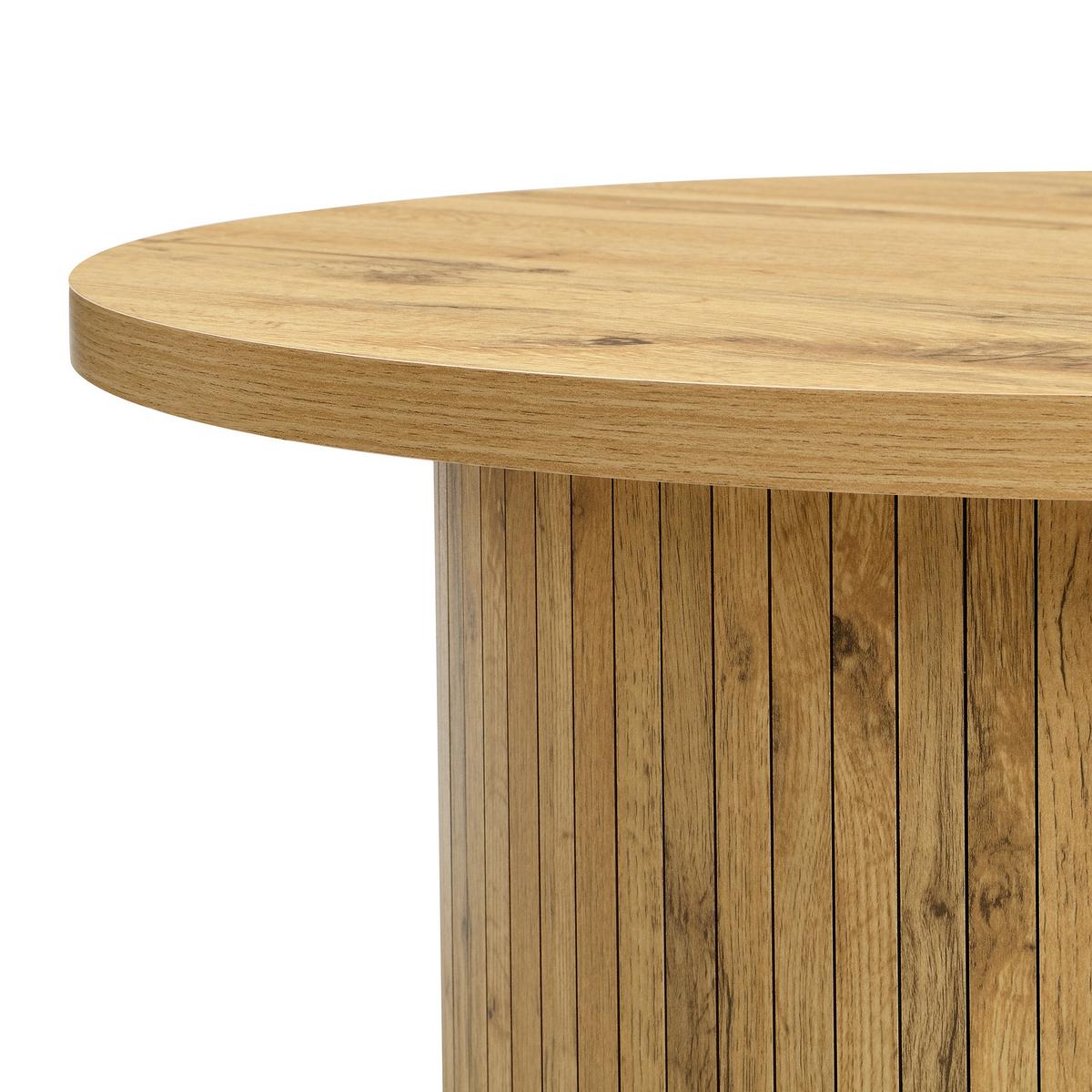 COUCHTISCH-SET Rund Ø75/50 cm Naturholzoptik im Skandi-Design - Naturfarben, Holzwerkstoff (75/75/36cm) - Urban Meuble