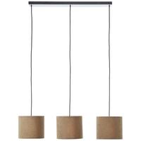 PENDELLEUCHTE Cord-Lampenschirm 60100/22 - Grau, Metall (23/94/150cm) - Brilliant