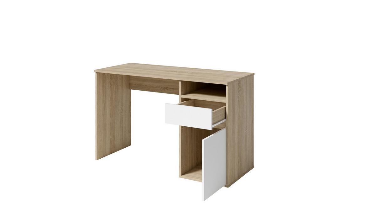 SCHREIBTISCH REGIS 120x53x75,5 cm Bürotisch Computertisch, Sonoma Eiche - Sonoma Eiche, Holzwerkstoff (53/120/75.5cm) - MASSENO