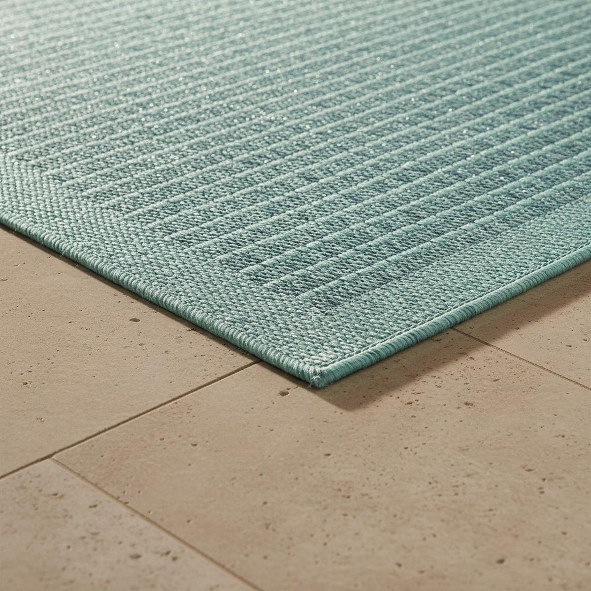 TEPPICH Outdoor DAFNE in Blau, einfarbig, 240 x 340 cm - Blau, Textil (340/240cm) - KADIMA DESIGN