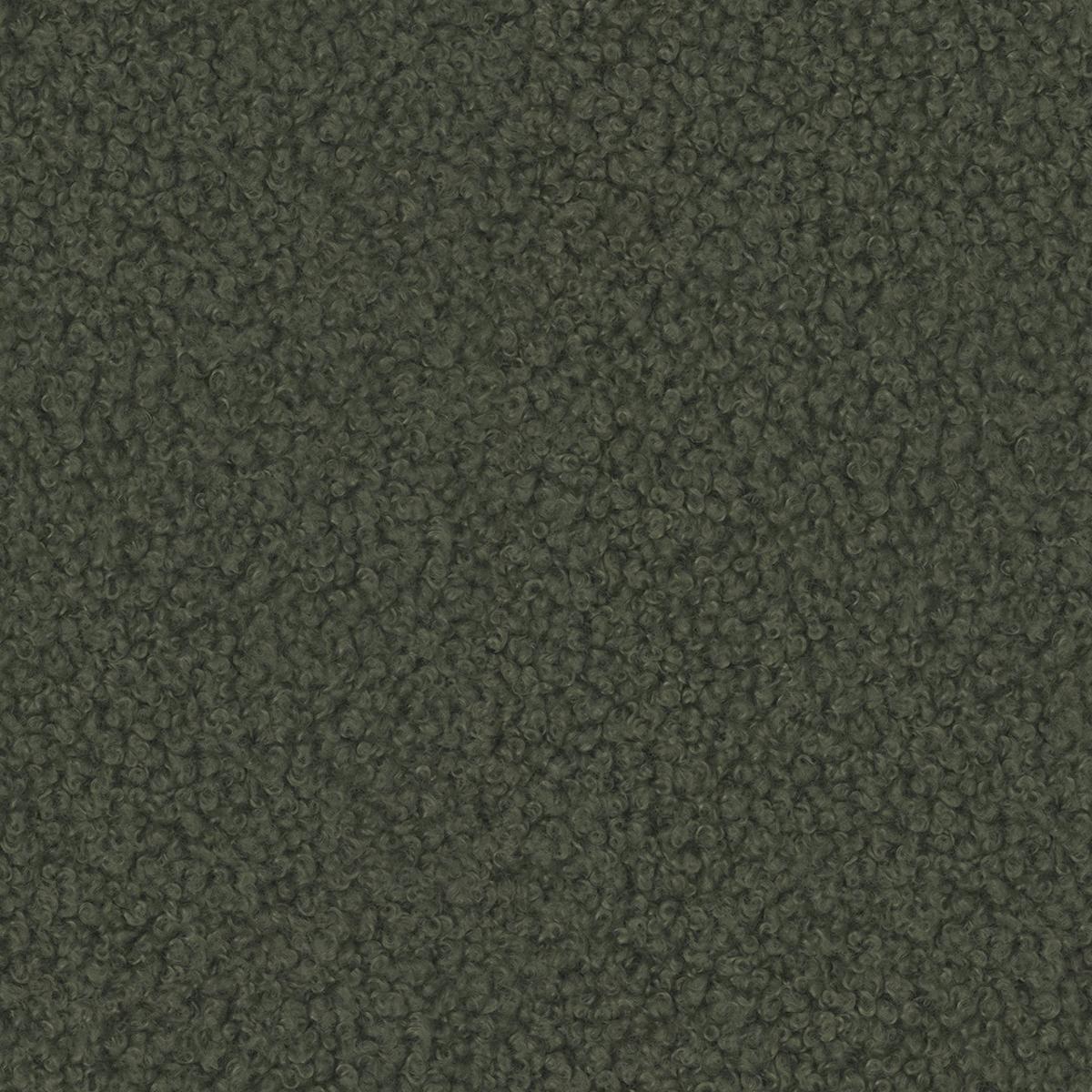 ECKSOFA Nuvola mit abgerundetem Design Grün Bouclé-Stoff - Ottomane Links - Schwarz/Grün, Holz/Kunststoff (190/146cm) - S-Style Möbel