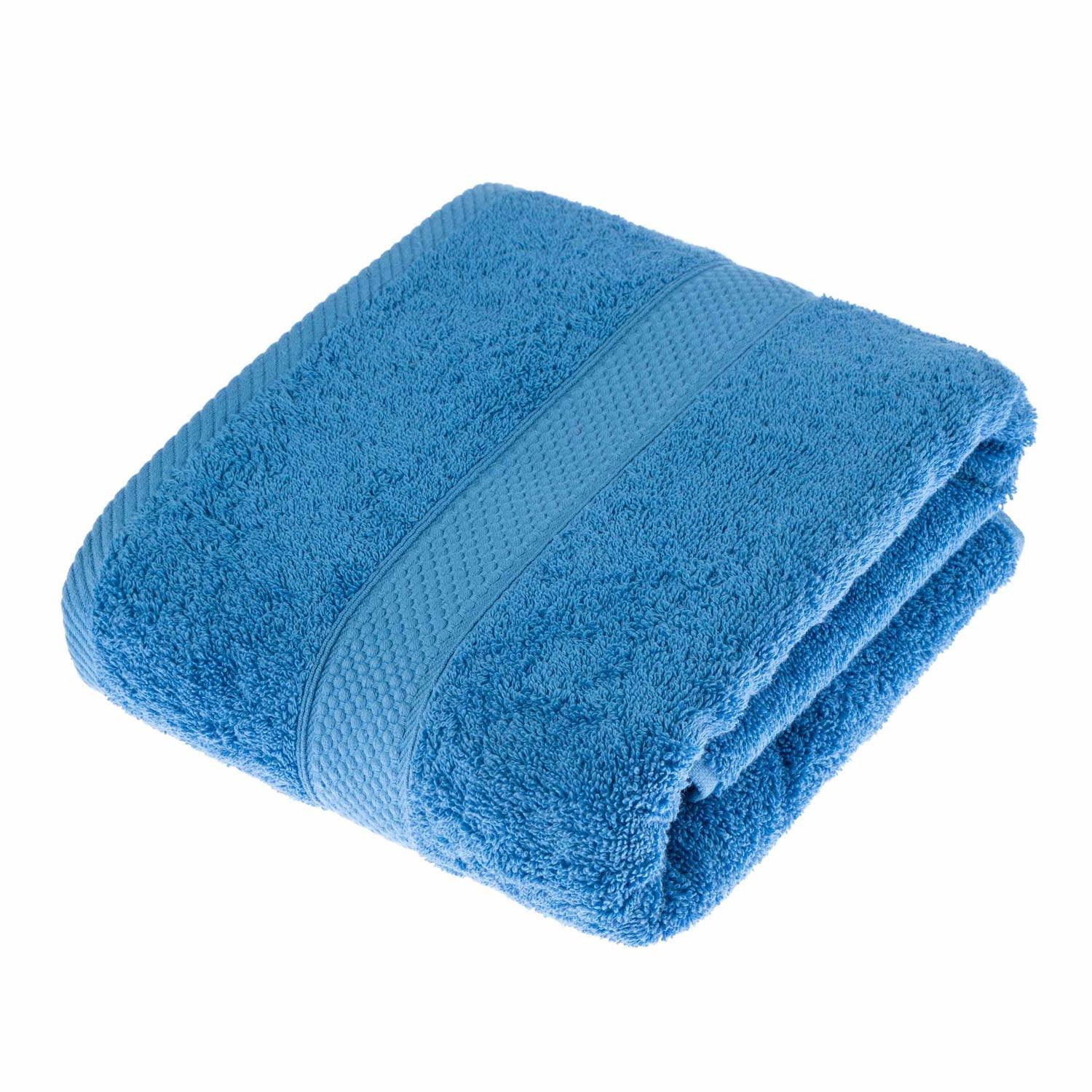 DUSCHTUCH Essential blau 70/130 cm - Blaugrau, Textil (70/130cm) - Homescapes